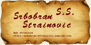 Srbobran Strainović vizit kartica